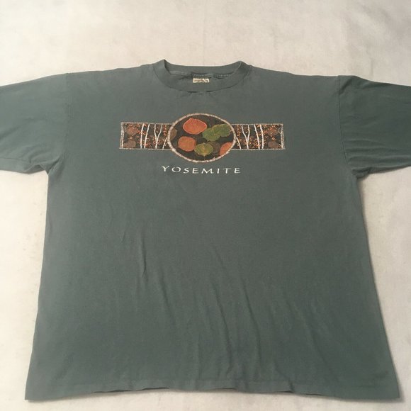 #BB usa made 100% Yosemite T-Shirt Mens 2XL SINGLE STITCH 1990'S glacier point - Picture 1 of 9